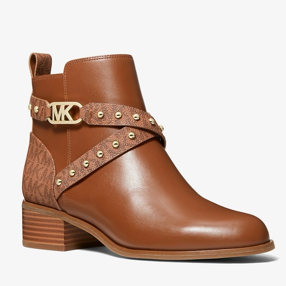 michael kors kincaid leather ankle boot